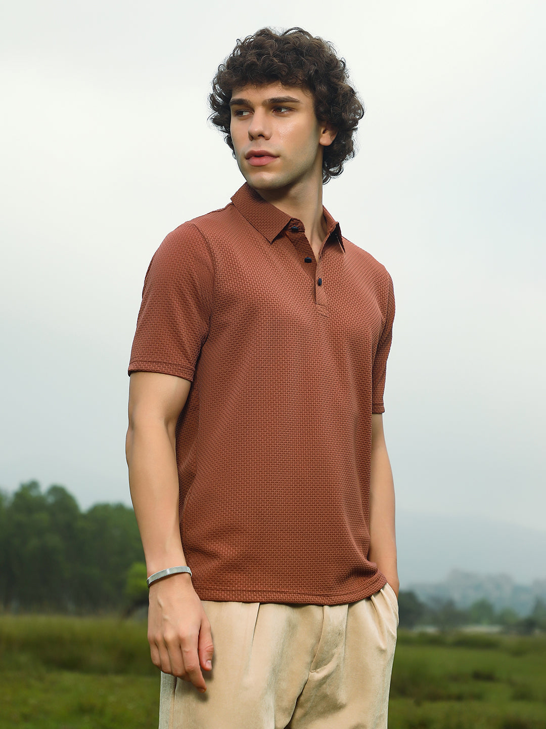 Warp-Tactile Polo T-Shirt