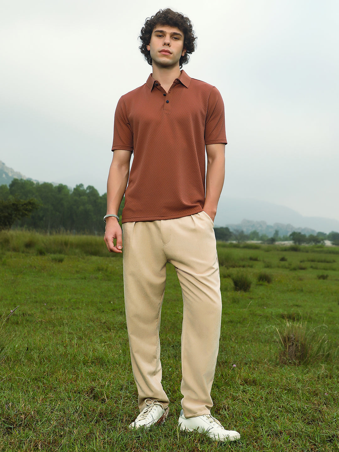 Warp-Tactile Polo T-Shirt