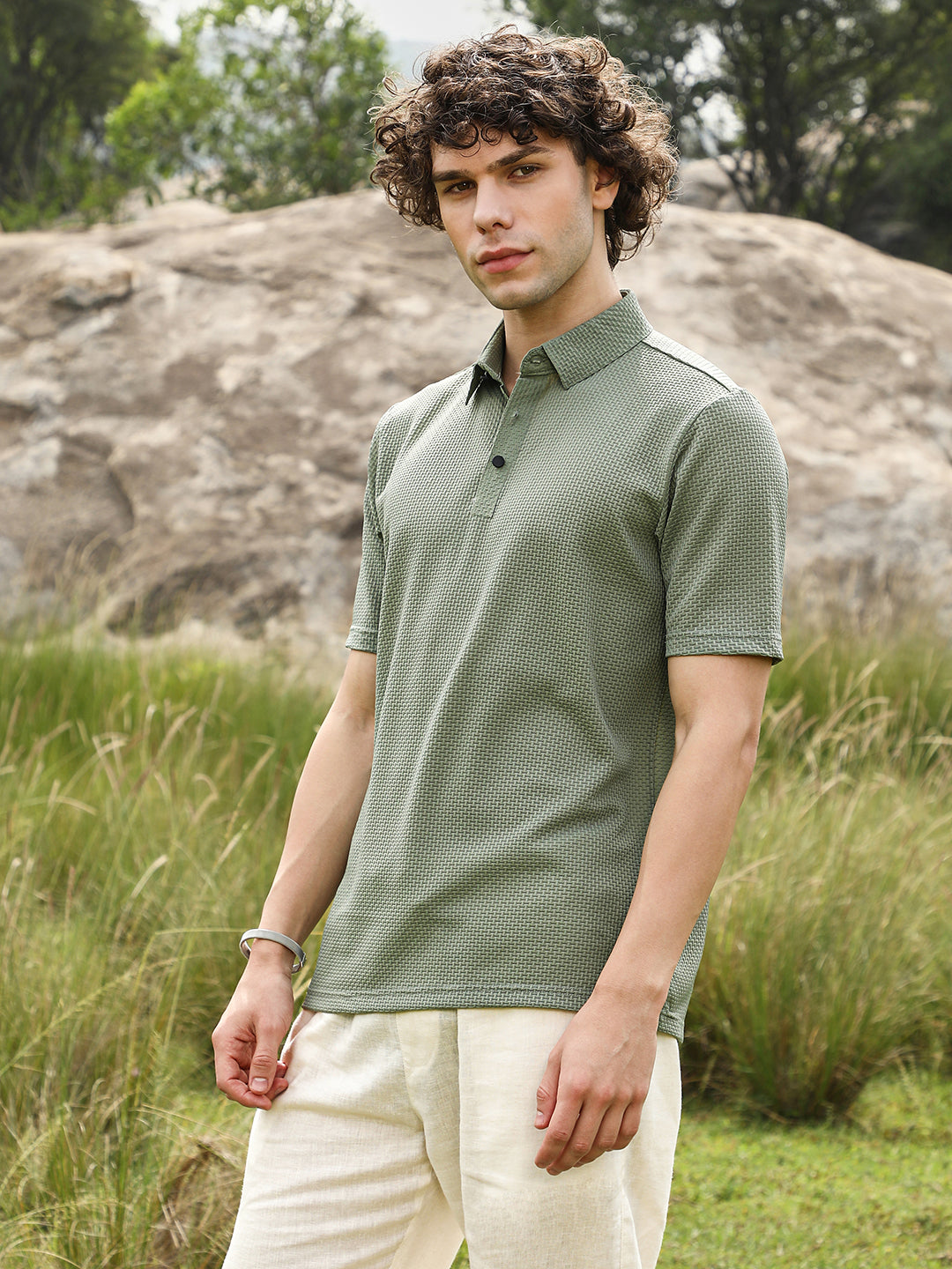 Warp-Tactile Polo T-Shirt