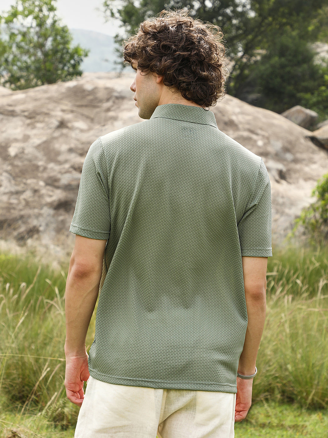 Warp-Tactile Polo T-Shirt