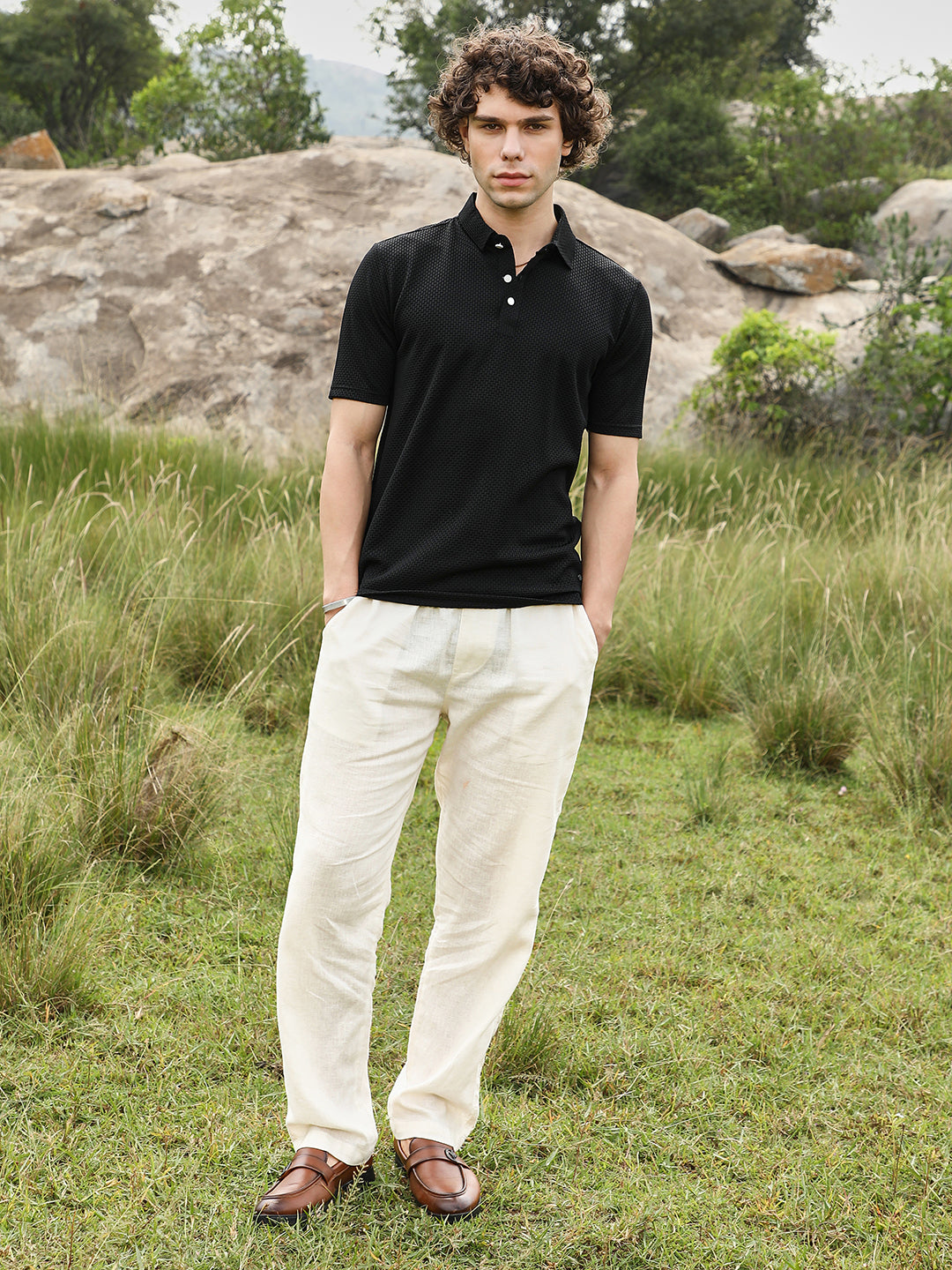 Warp-Tactile Polo T-Shirt