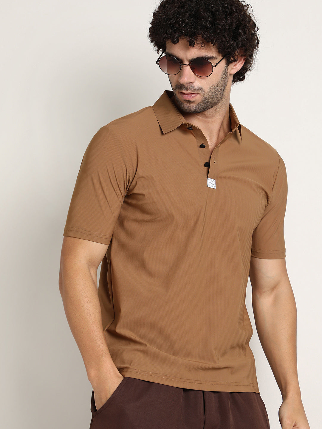 Seamless Waffle Polo T-Shirt
