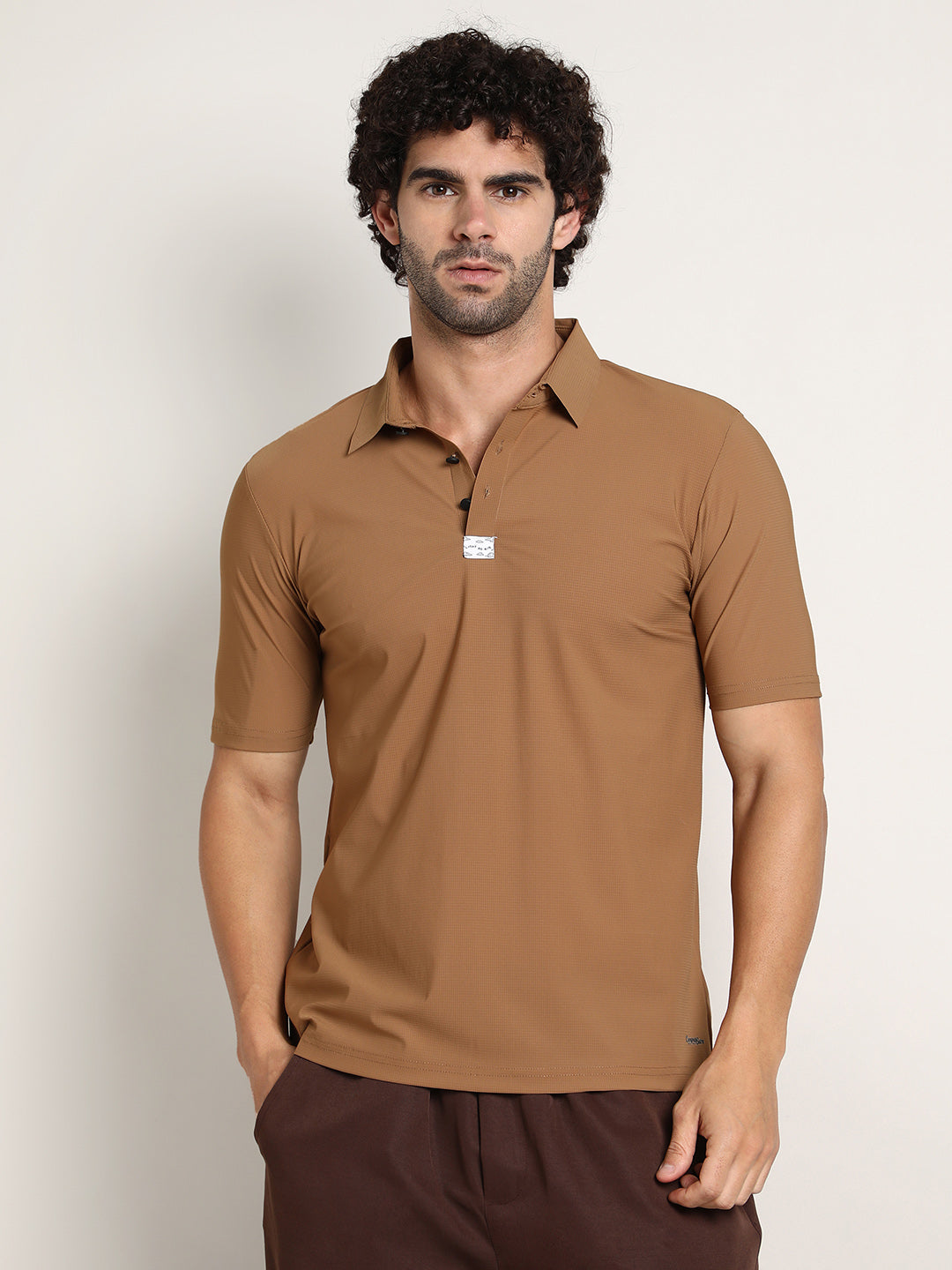 Seamless Waffle Polo T-Shirt