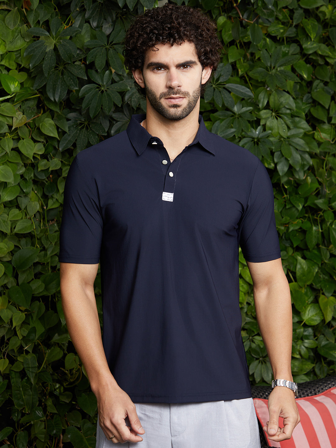 Seamless Waffle Polo T-Shirt