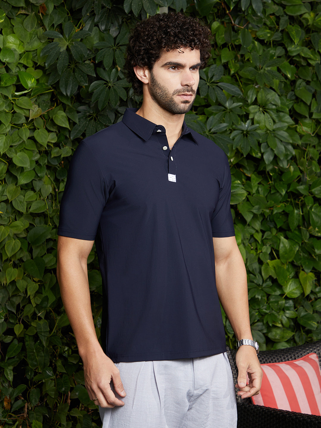 Seamless Waffle Polo T-Shirt