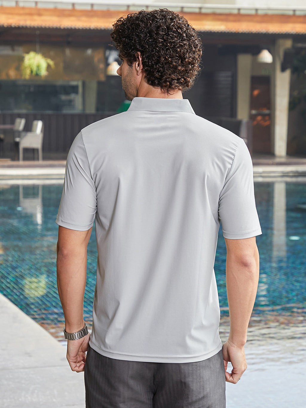 Seamless Waffle Polo T-Shirt