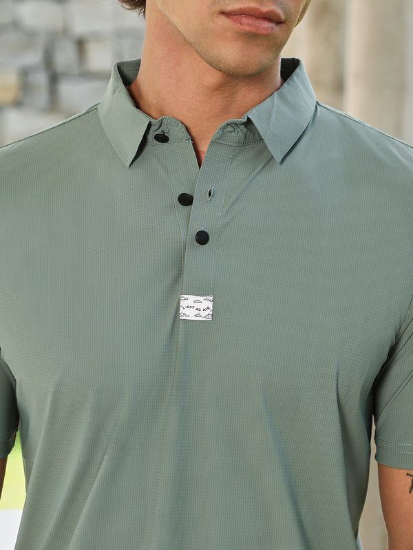 Seamless Waffle Polo T-Shirt