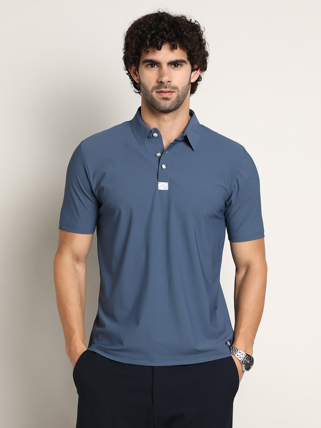 Seamless Waffle Polo T-Shirt