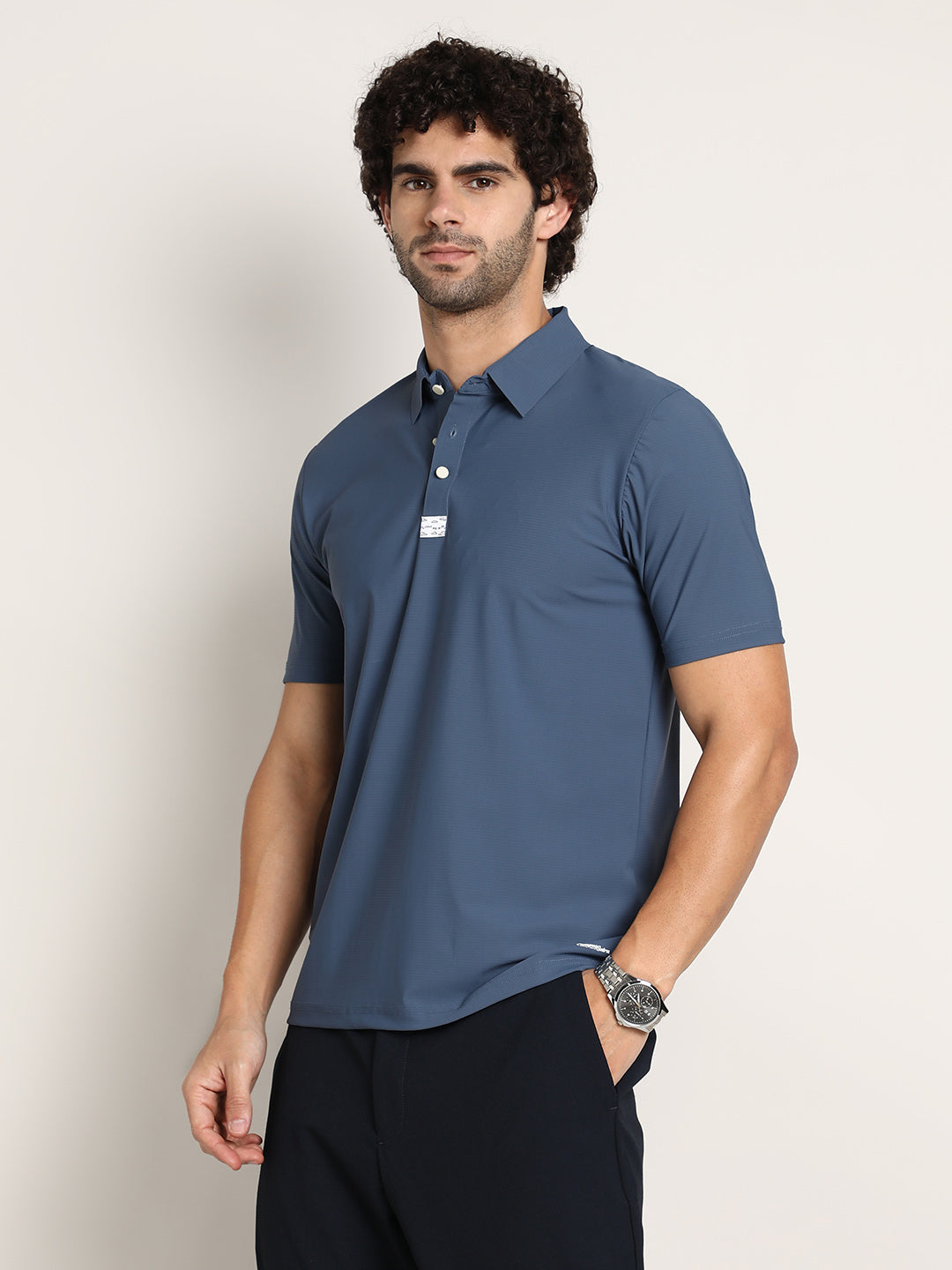 Seamless Waffle Polo T-Shirt