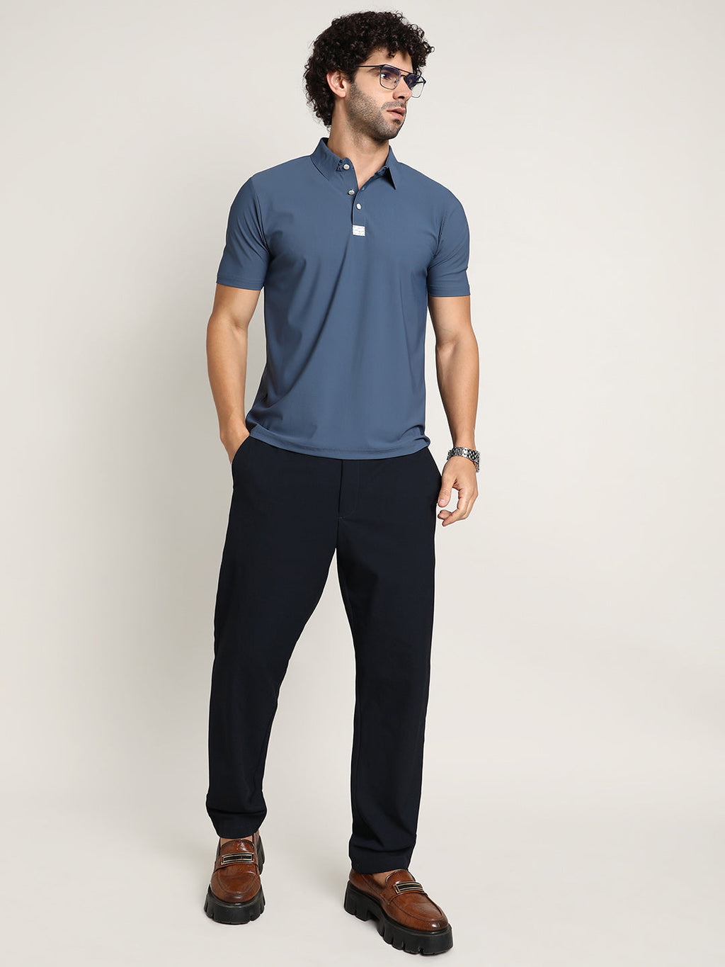Seamless Waffle Polo T-Shirt