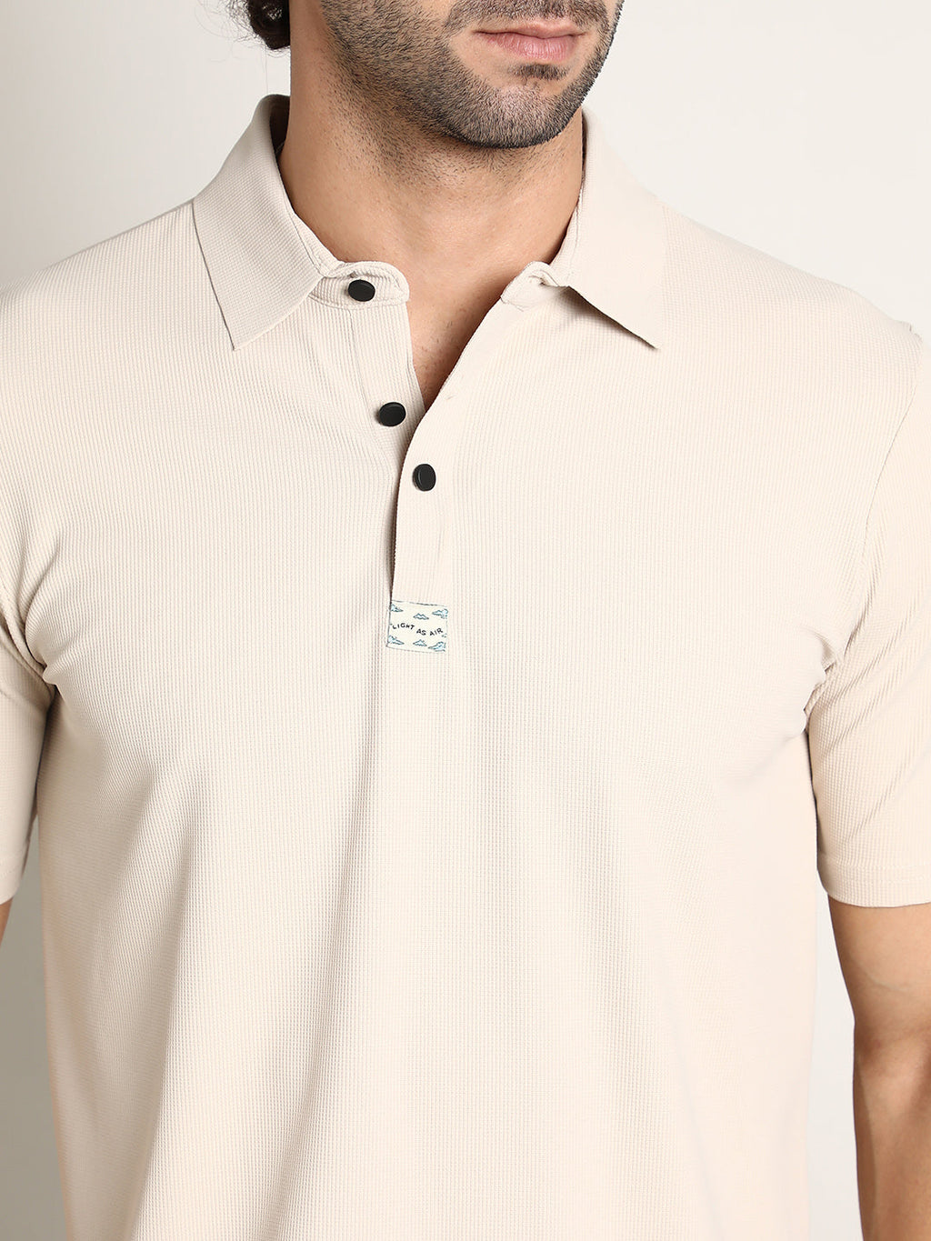 Seamless Ribbed Polo T-Shirt