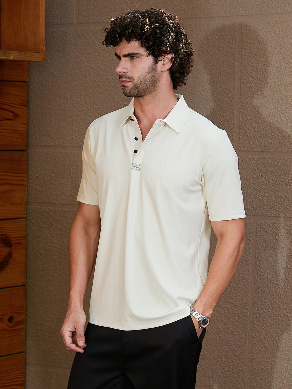 Seamless Waffle Polo T-Shirt