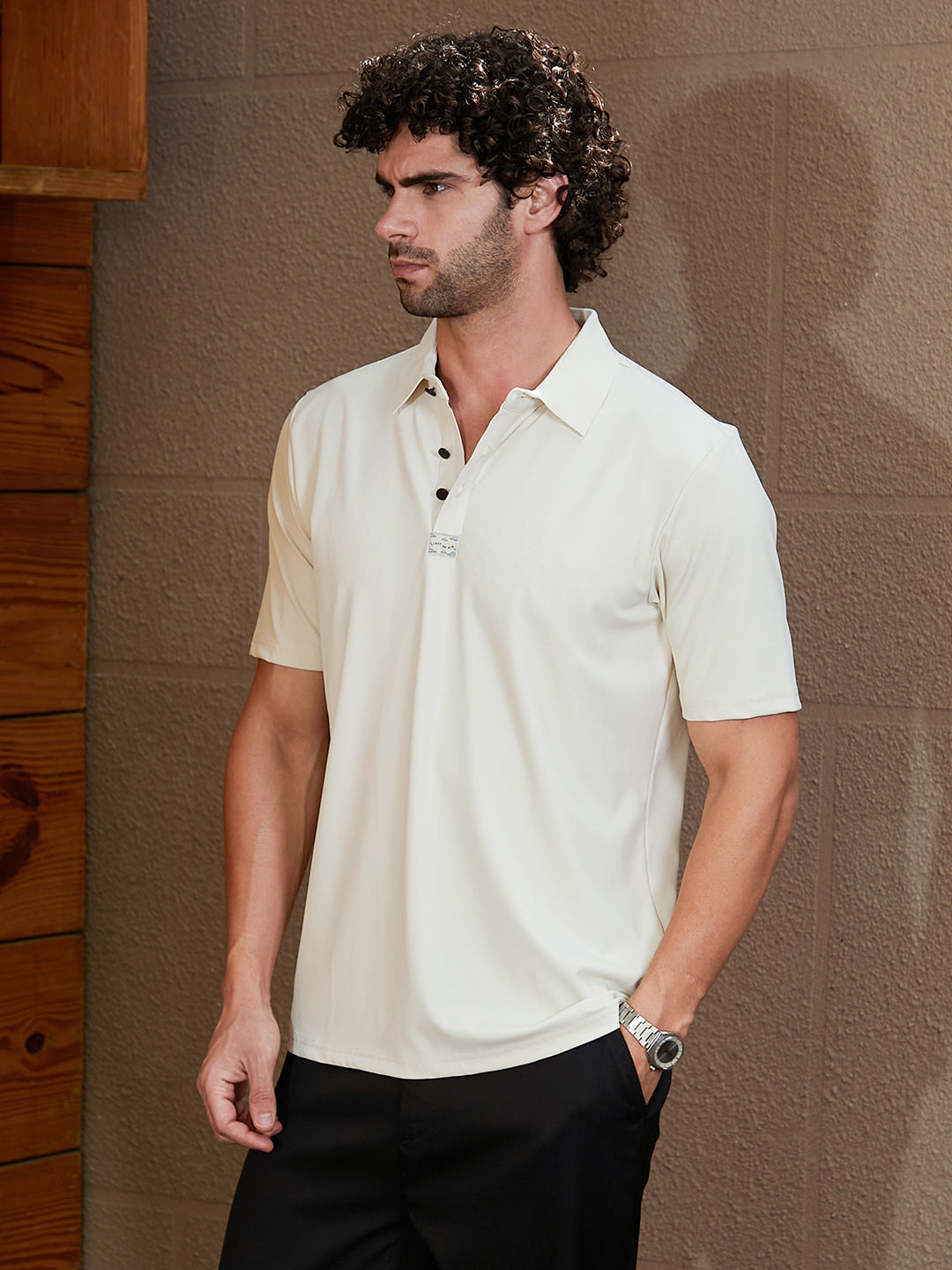 Seamless Waffle Polo T-Shirt