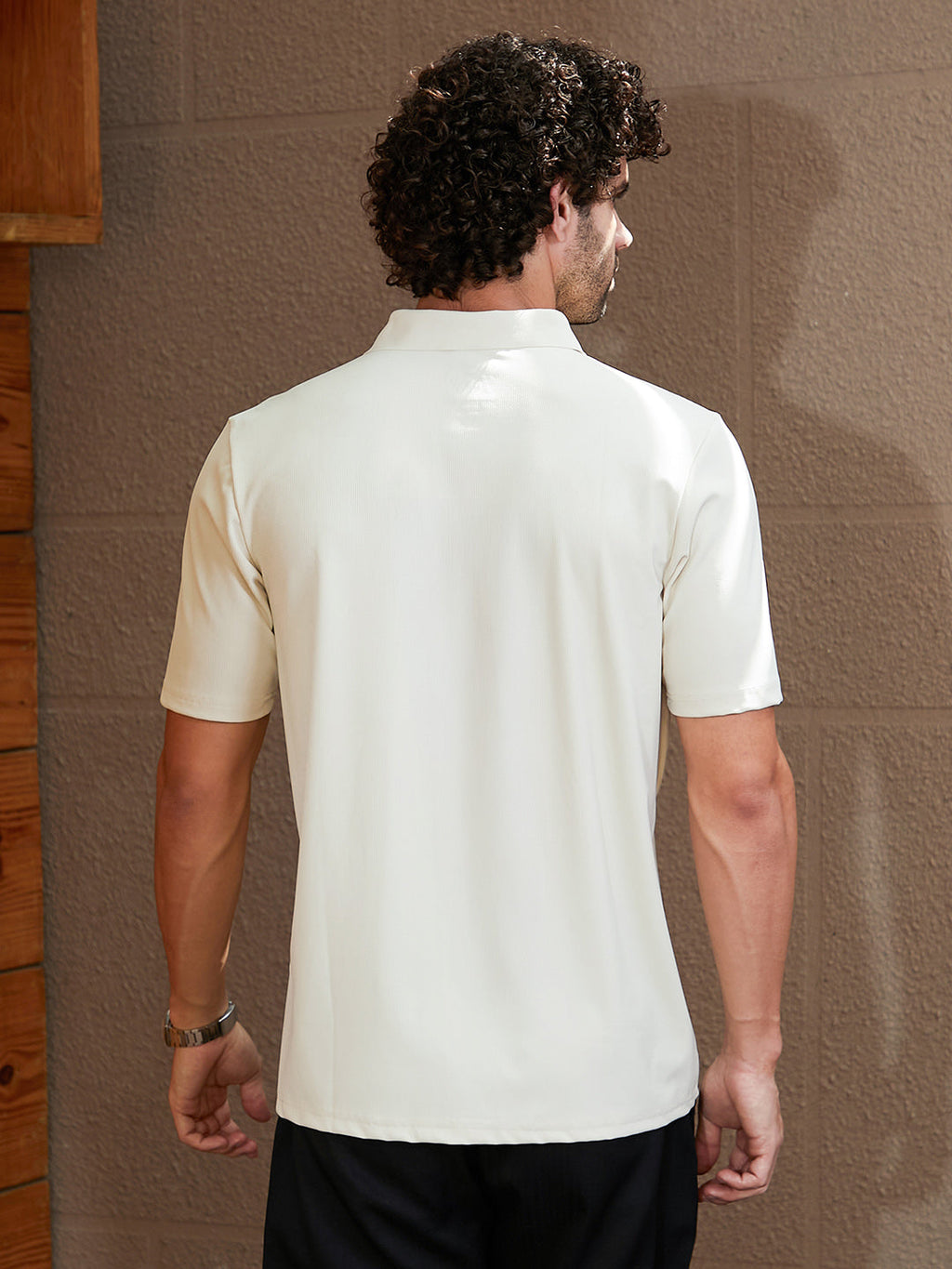 Seamless Waffle Polo T-Shirt