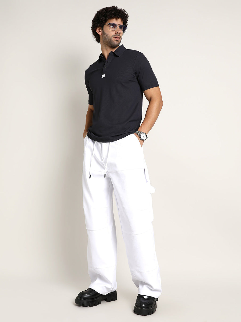 Seamless Ribbed Polo T-Shirt