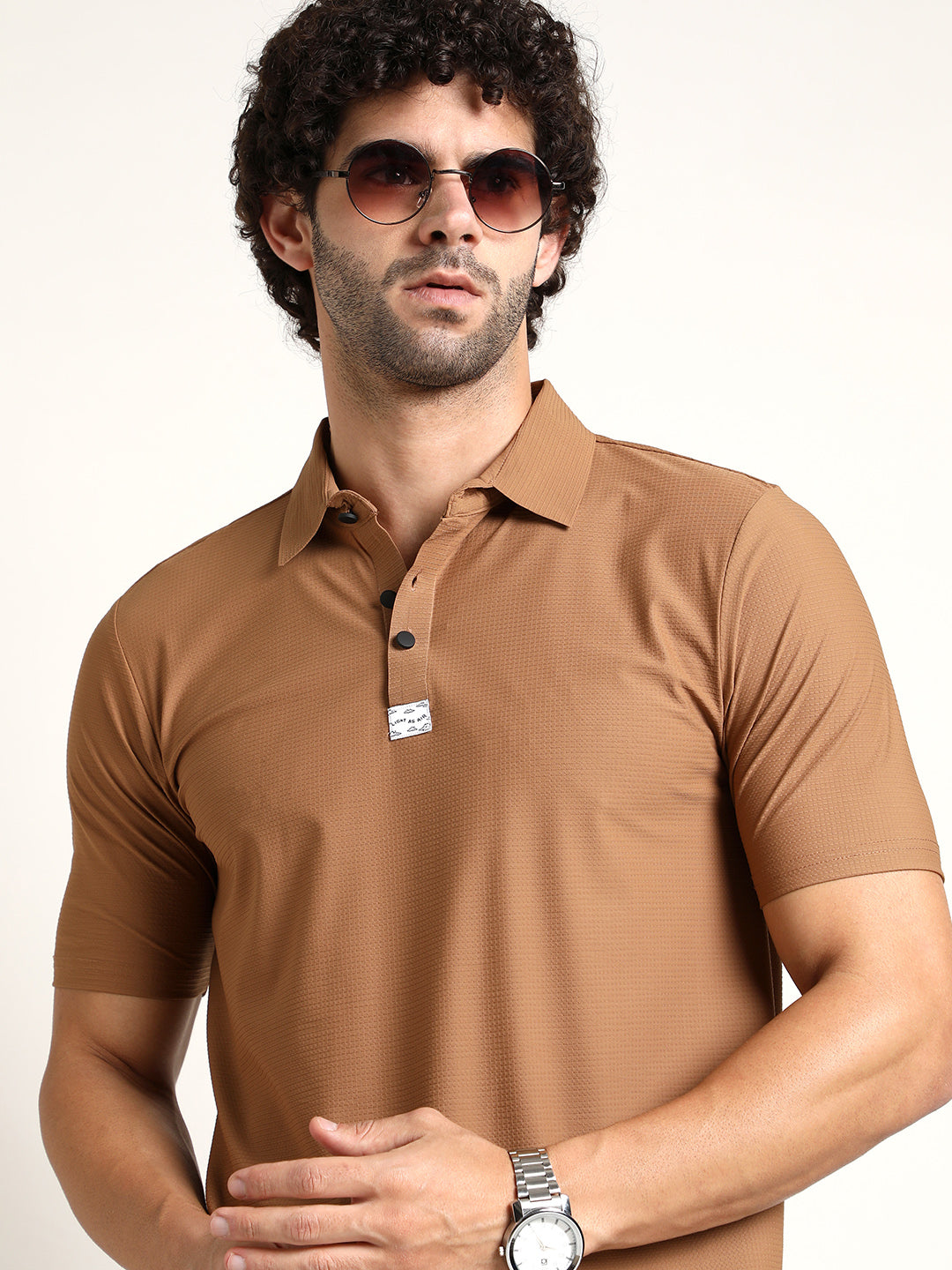 Seamless Waffle Polo T-Shirt