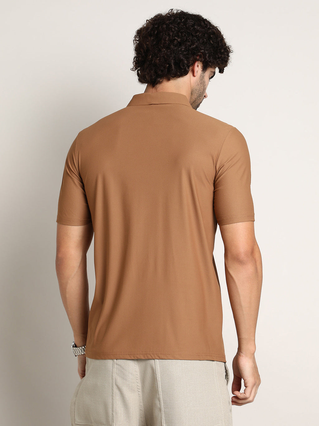 Seamless Waffle Polo T-Shirt