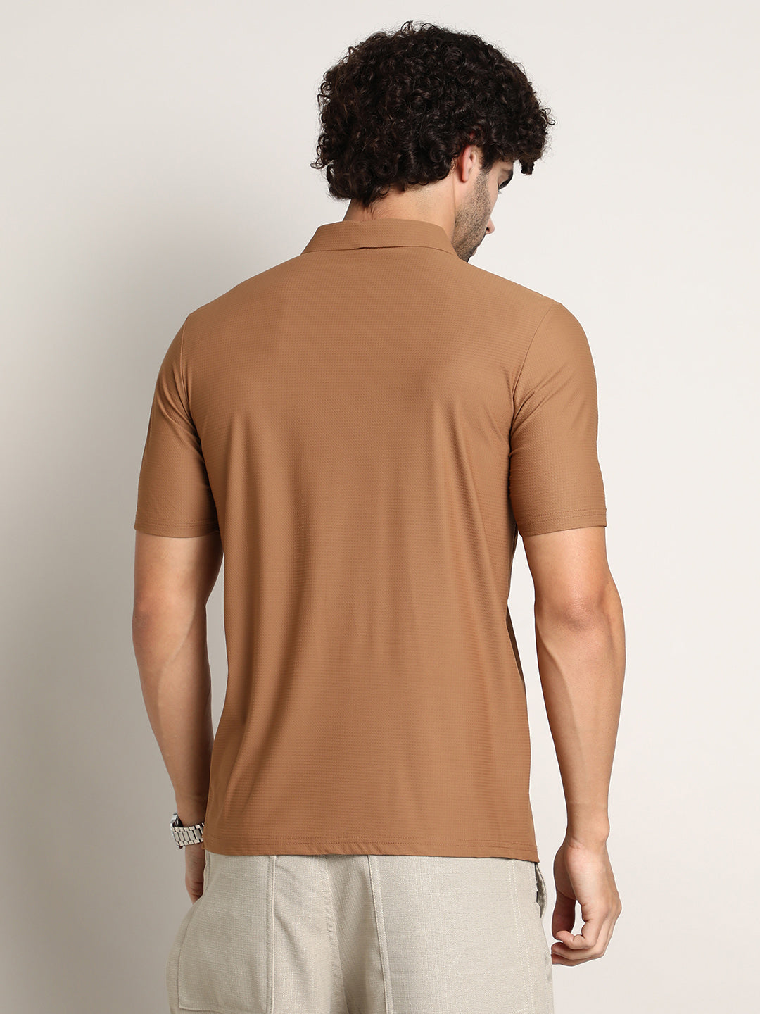 Seamless Waffle Polo T-Shirt