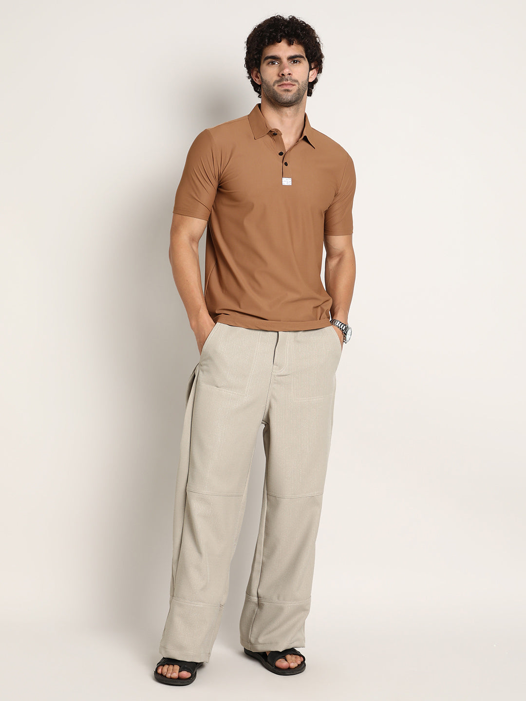 Seamless Waffle Polo T-Shirt