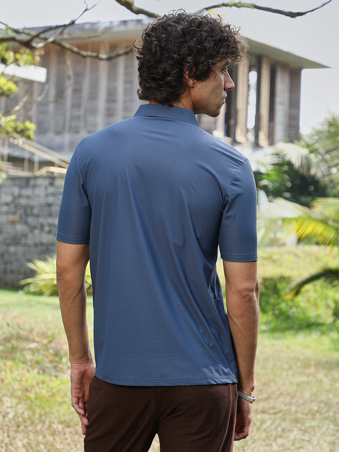 Seamless Waffle Polo T-Shirt