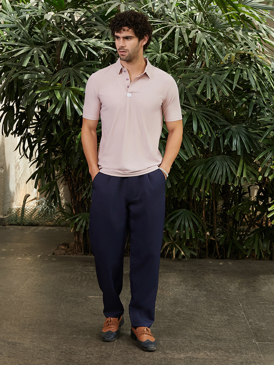 Seamless Waffle Polo T-Shirt