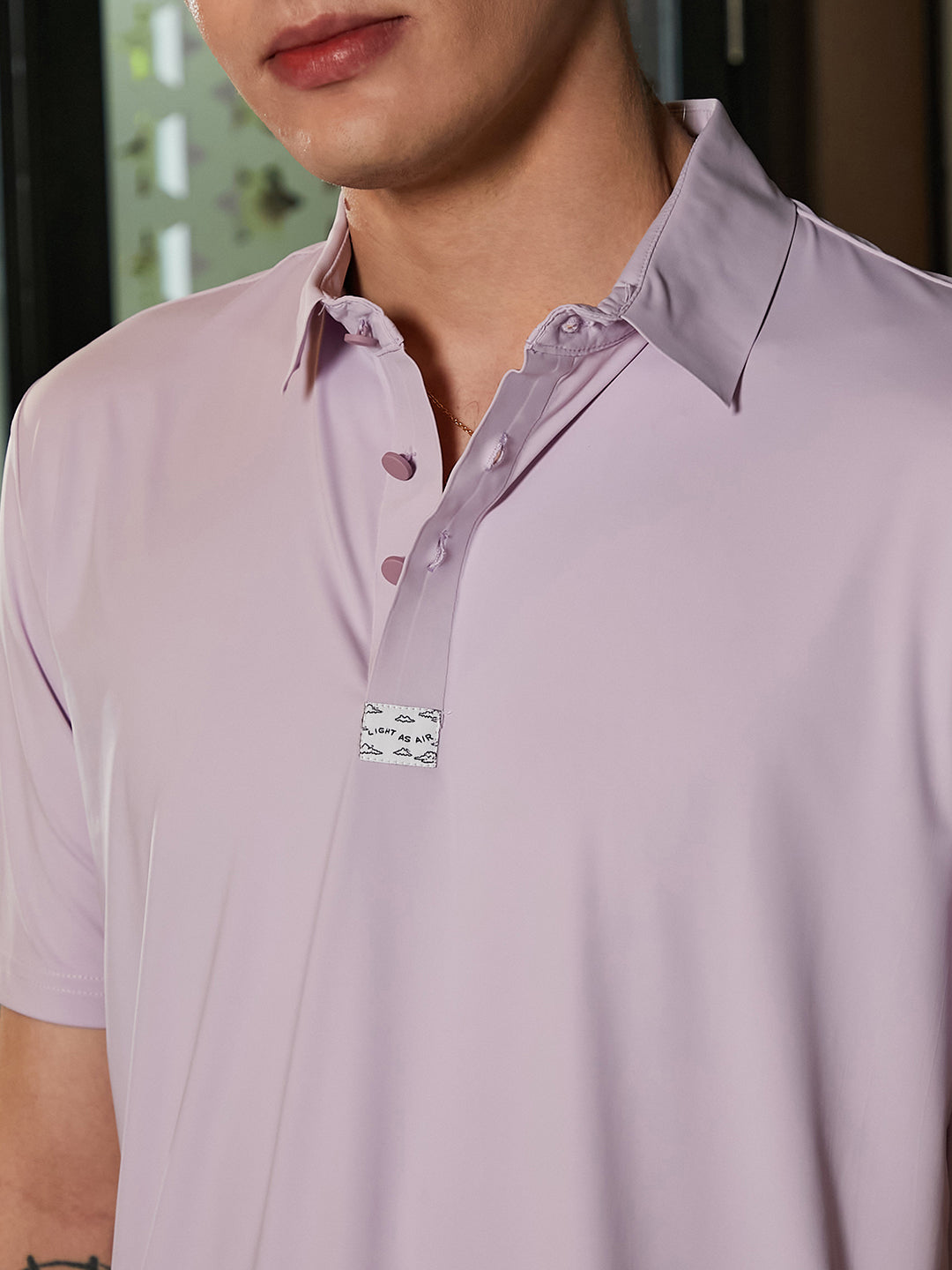 Seamless Solid Polo T-Shirt