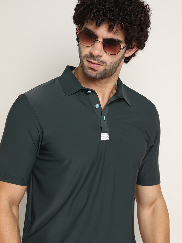 Seamless Solid Polo T-Shirt