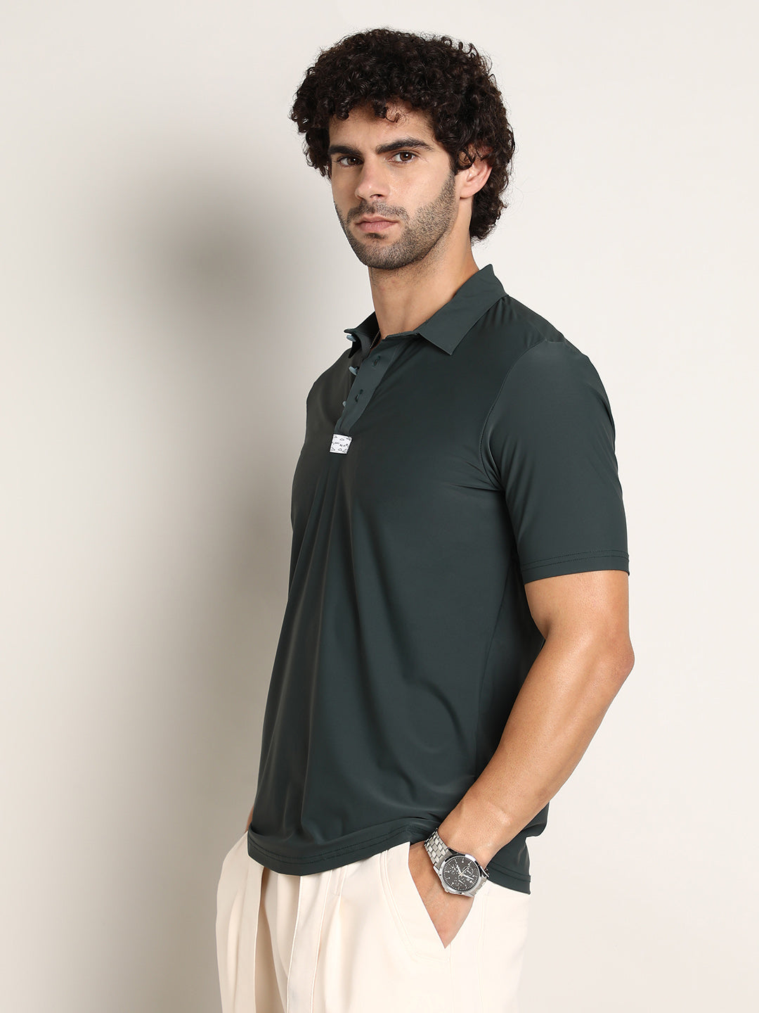 Seamless Solid Polo T-Shirt