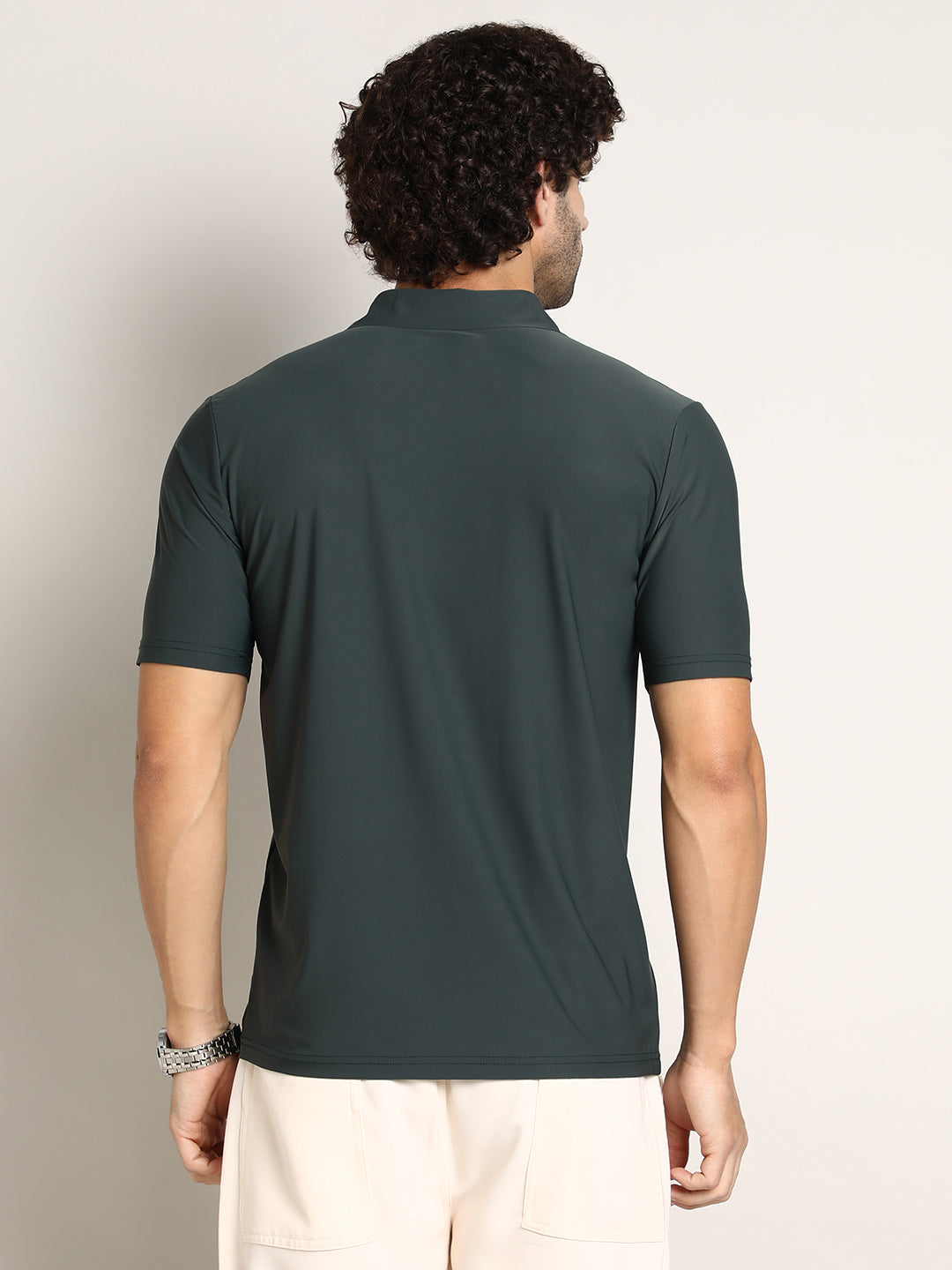 Seamless Solid Polo T-Shirt