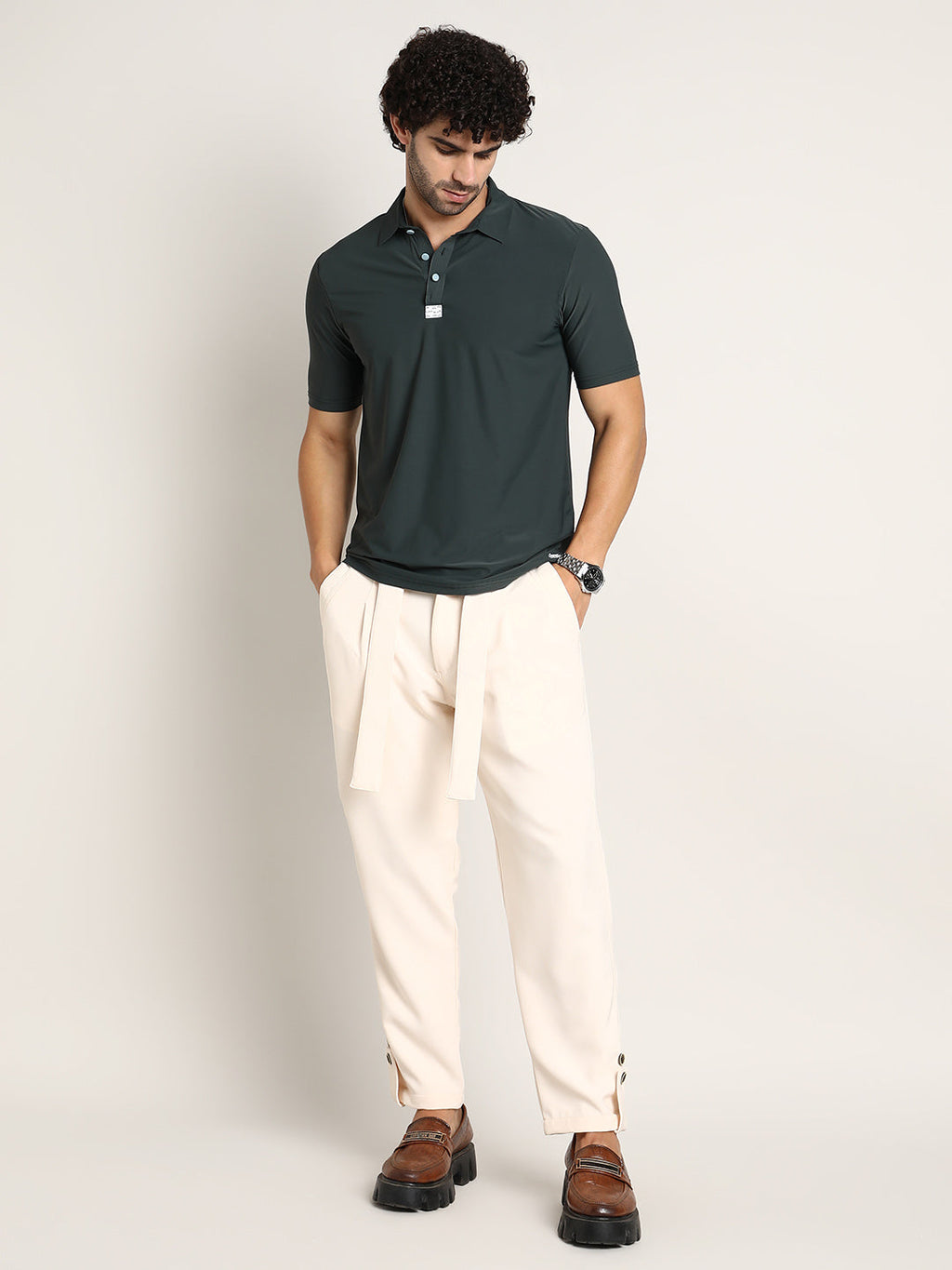 Seamless Solid Polo T-Shirt