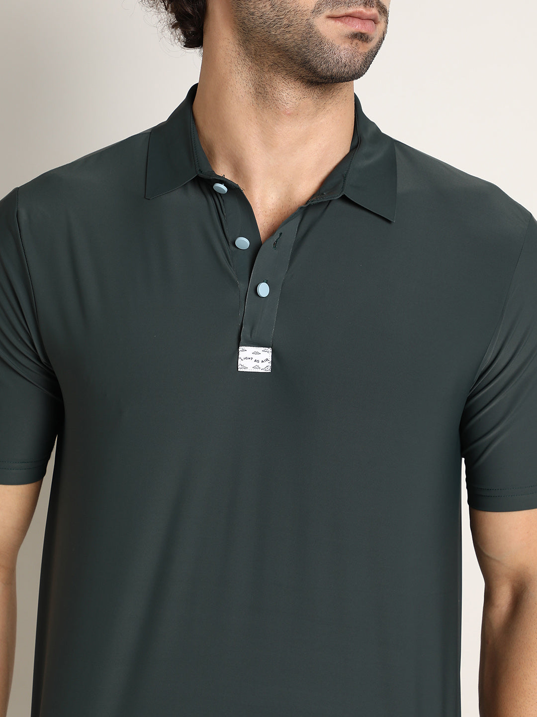 Seamless Solid Polo T-Shirt