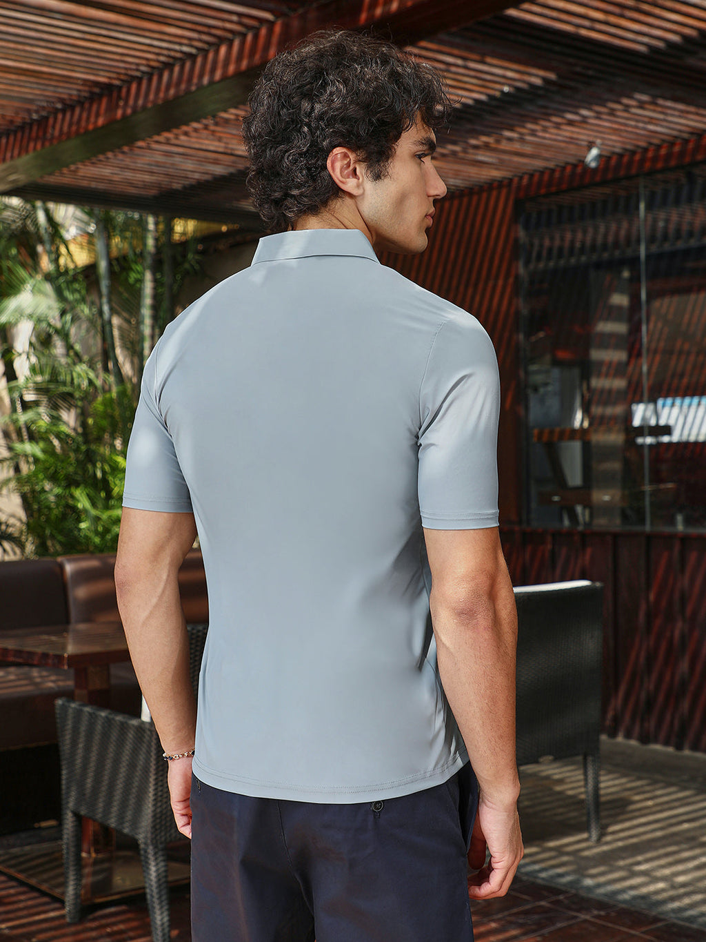 Seamless Solid Polo T-Shirt
