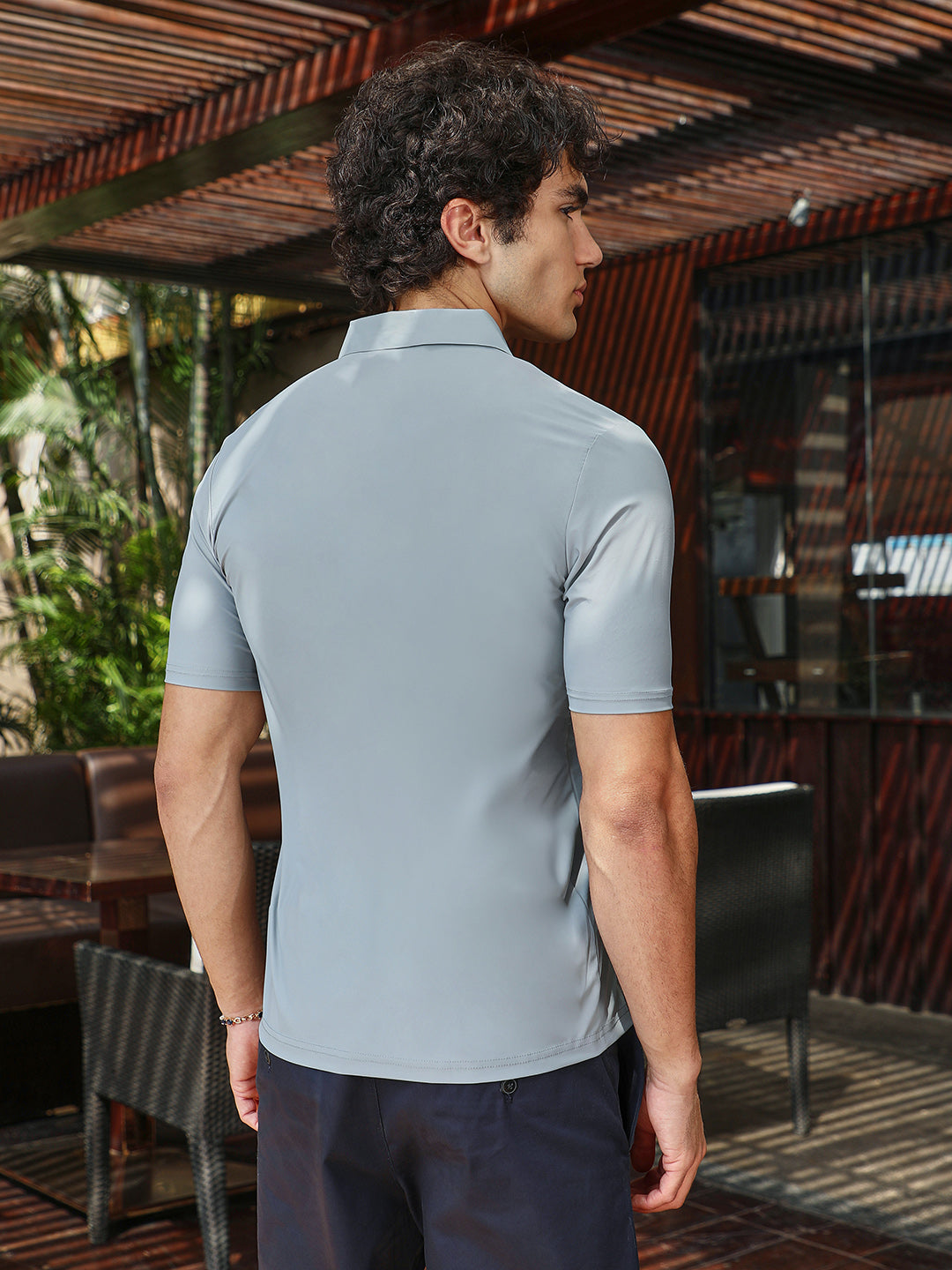 Seamless Solid Polo T-Shirt