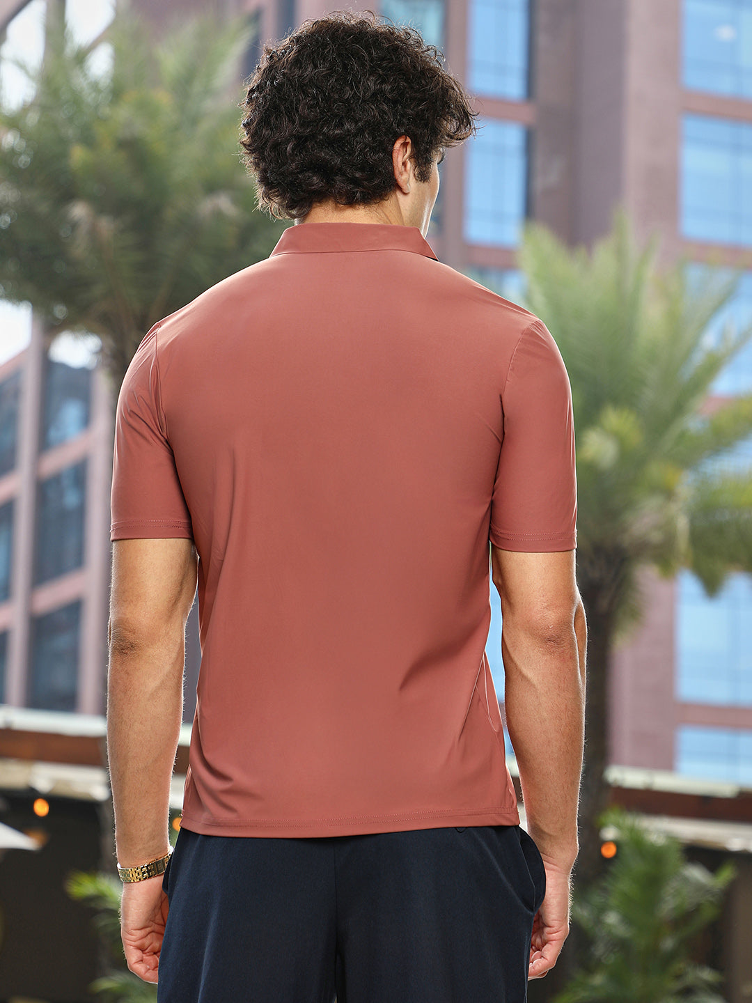 Seamless Solid Polo T-Shirt