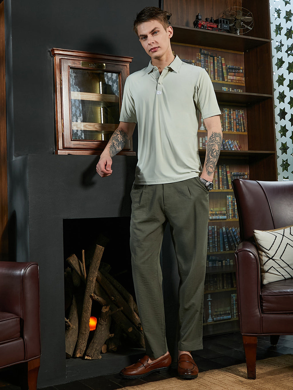 Seamless Solid Polo T-Shirt