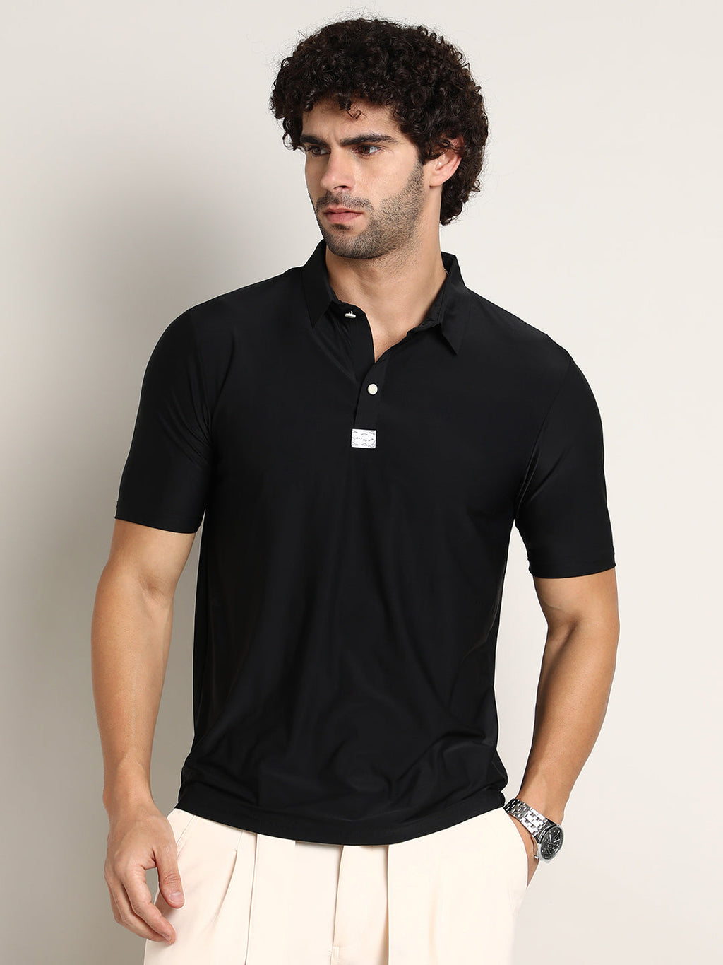 Seamless Solid Polo T-Shirt