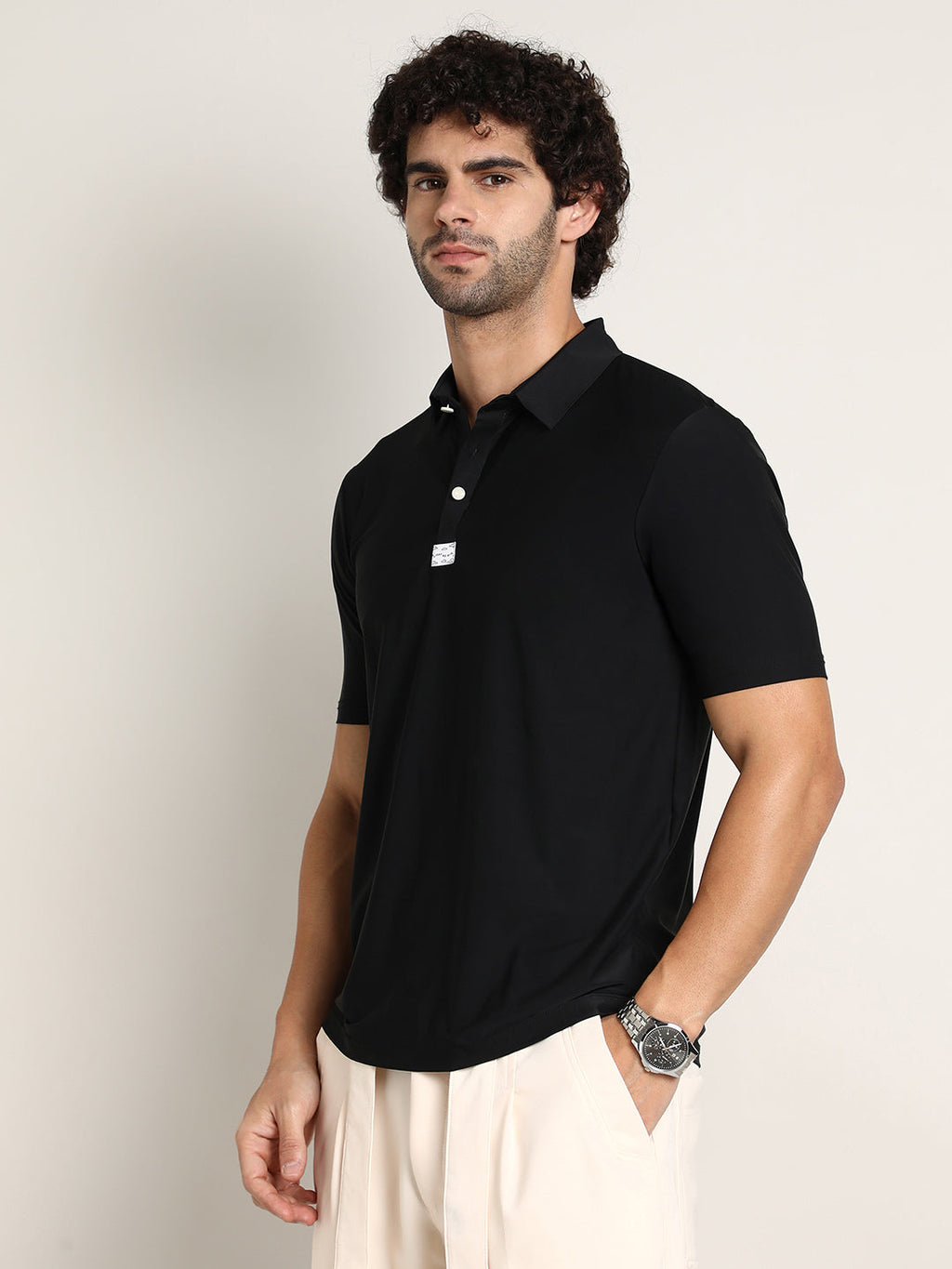 Seamless Solid Polo T-Shirt