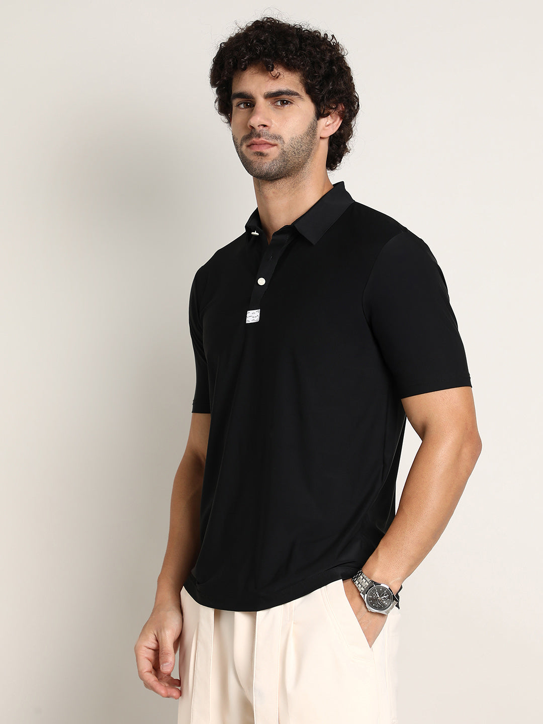 Seamless Solid Polo T-Shirt