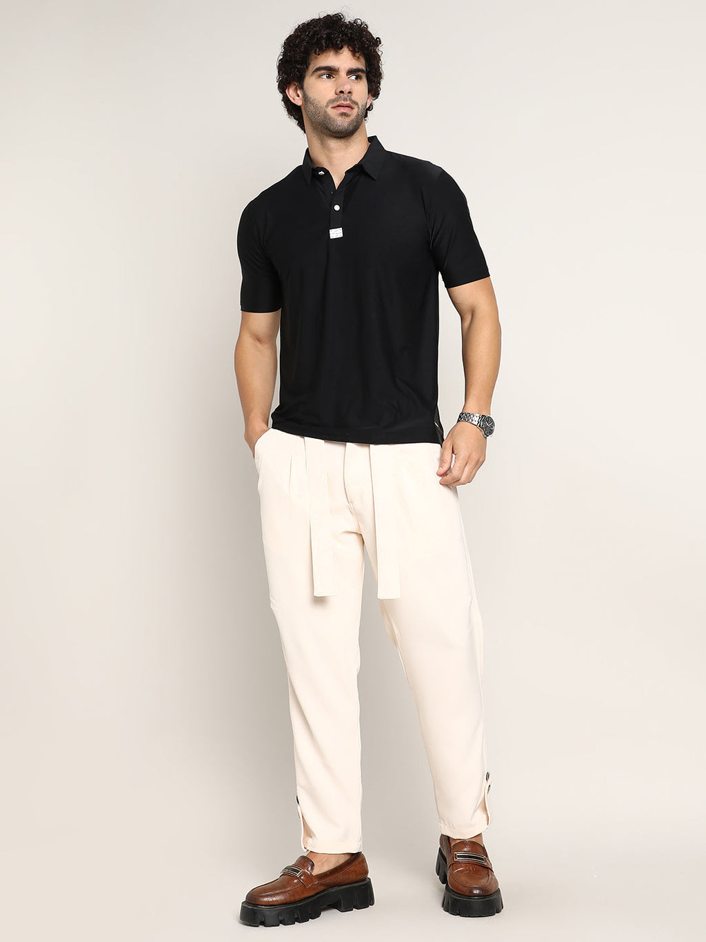 Seamless Solid Polo T-Shirt