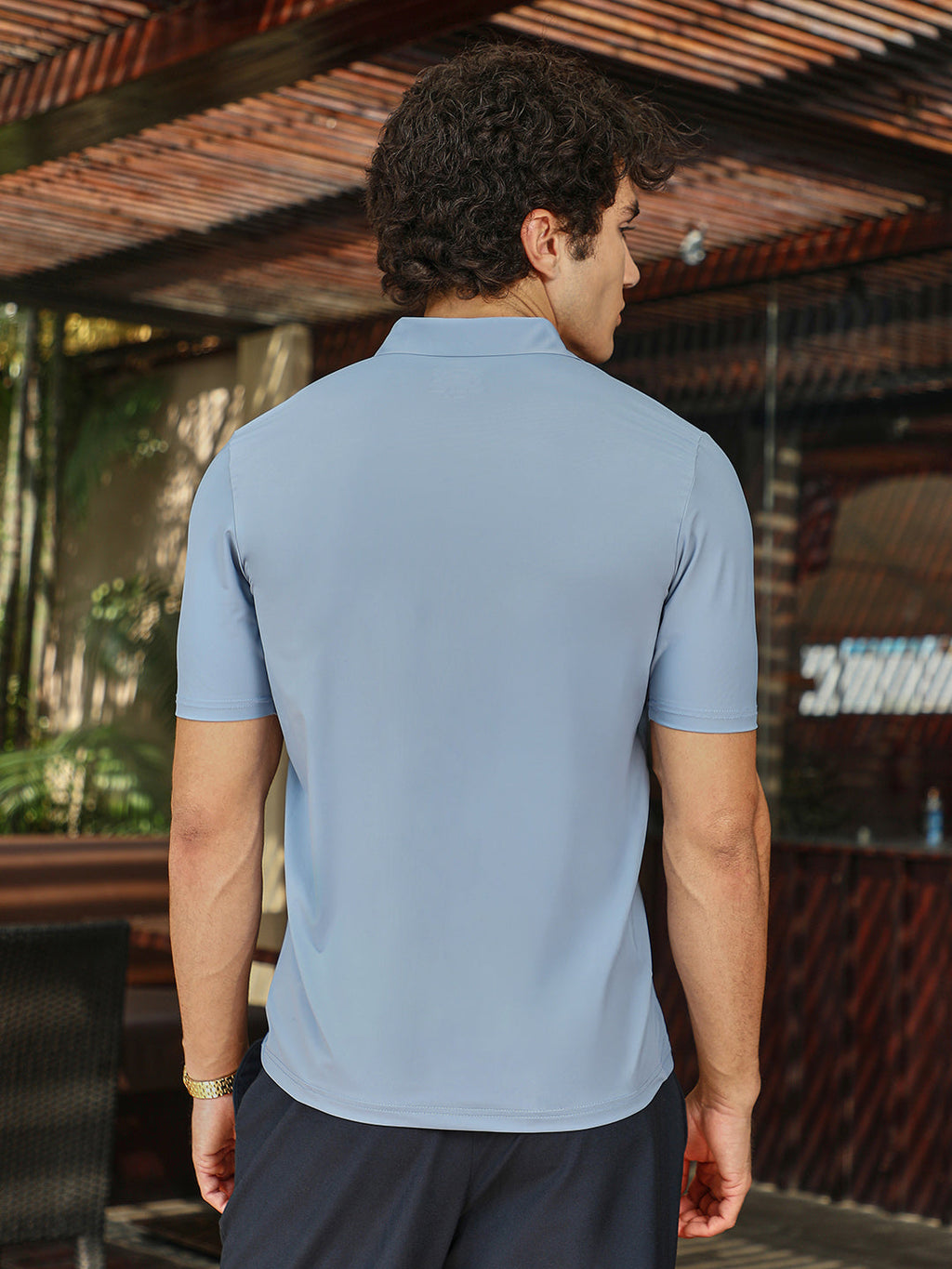 Seamless Solid Polo T-Shirt