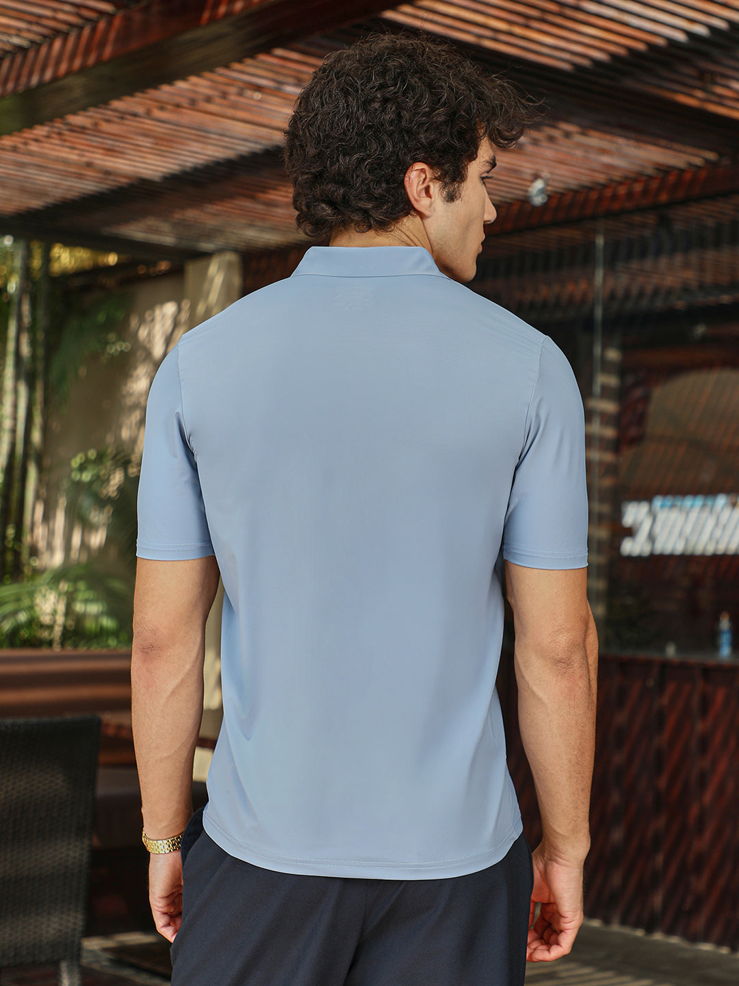 Seamless Solid Polo T-Shirt