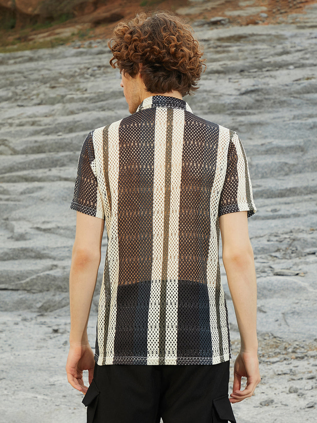 Panel Knit PoloT-Shirt