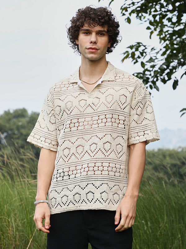 Bohemian Oversized Polo T-Shirt