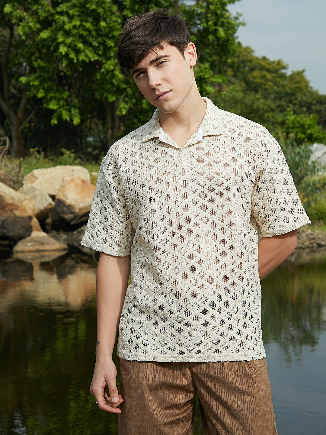 Oblique Oversized Polo T-Shirt