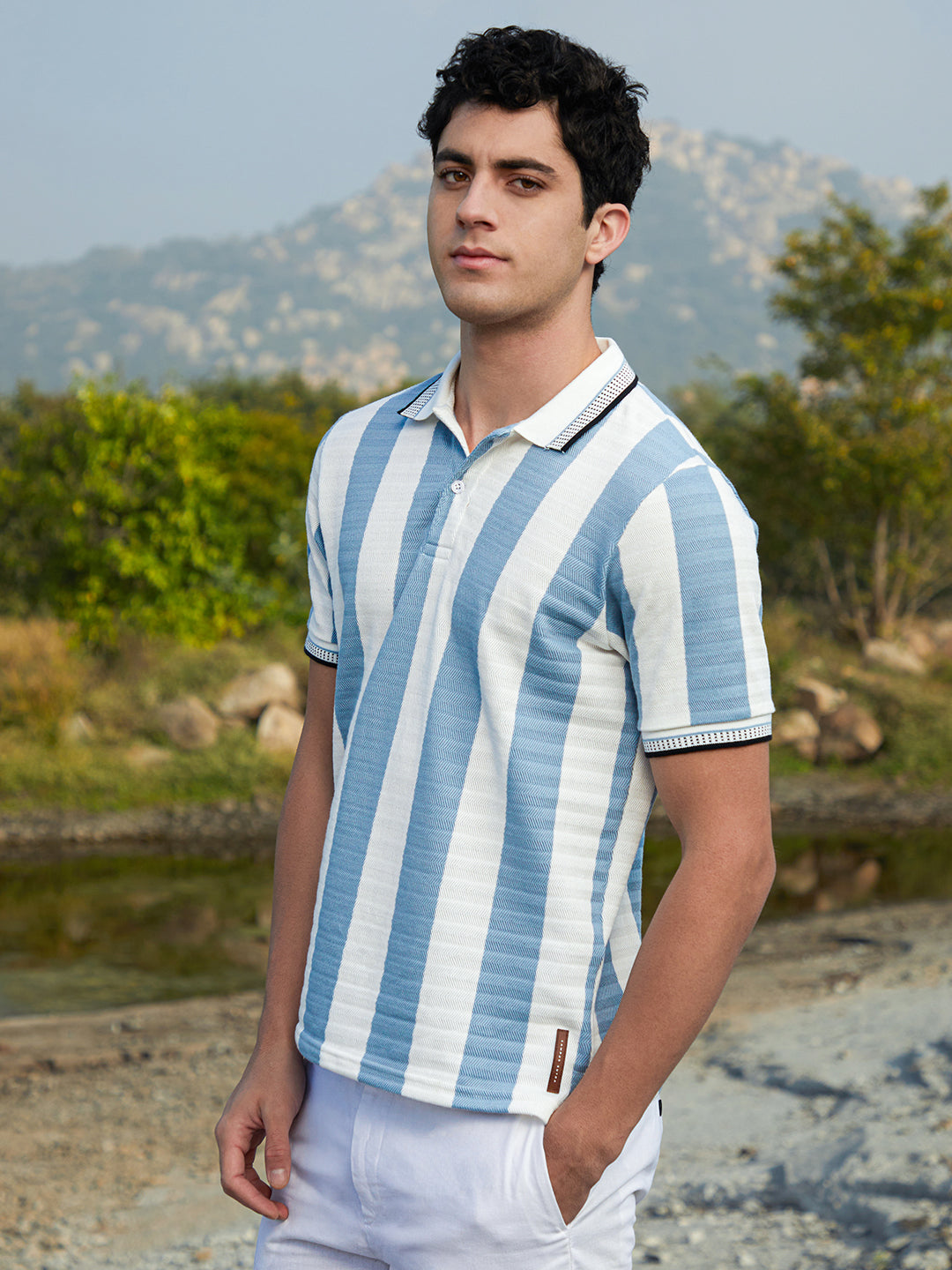 Awning-Striped Polo T-Shirt