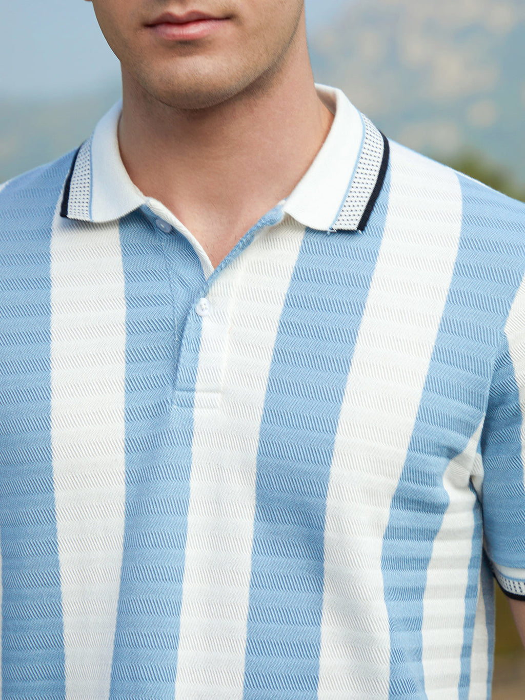 Awning-Striped Polo T-Shirt
