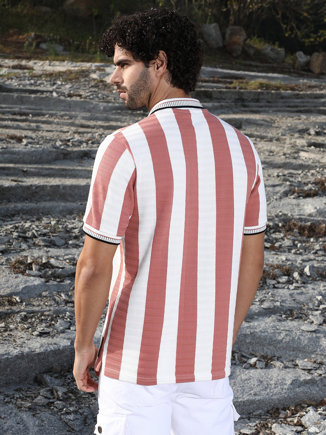 Awning-Striped Polo T-Shirt