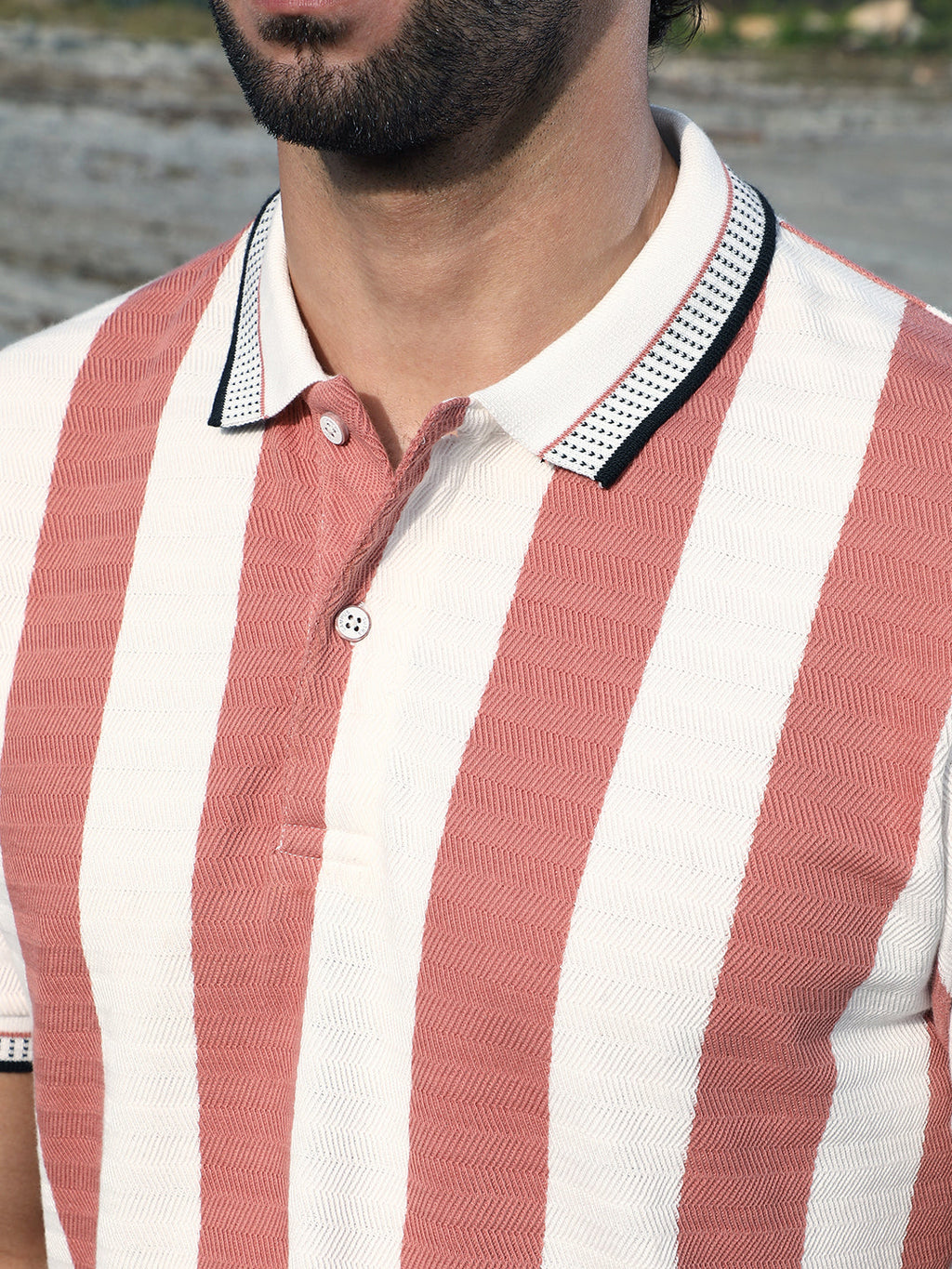 Awning-Striped Polo T-Shirt