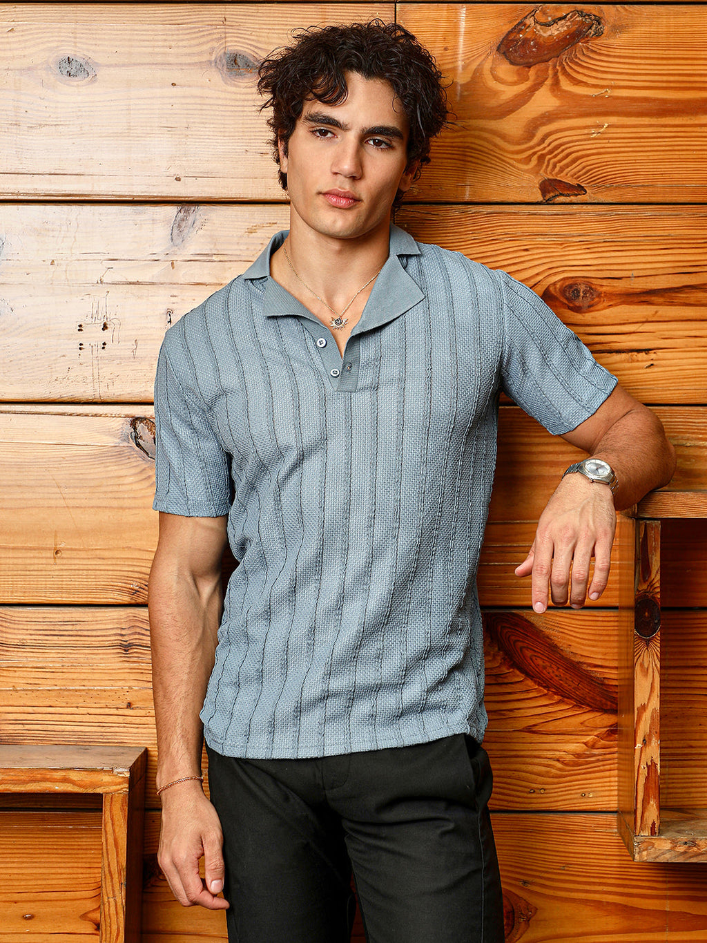 Wicker-Tactitle Polo T-Shirt