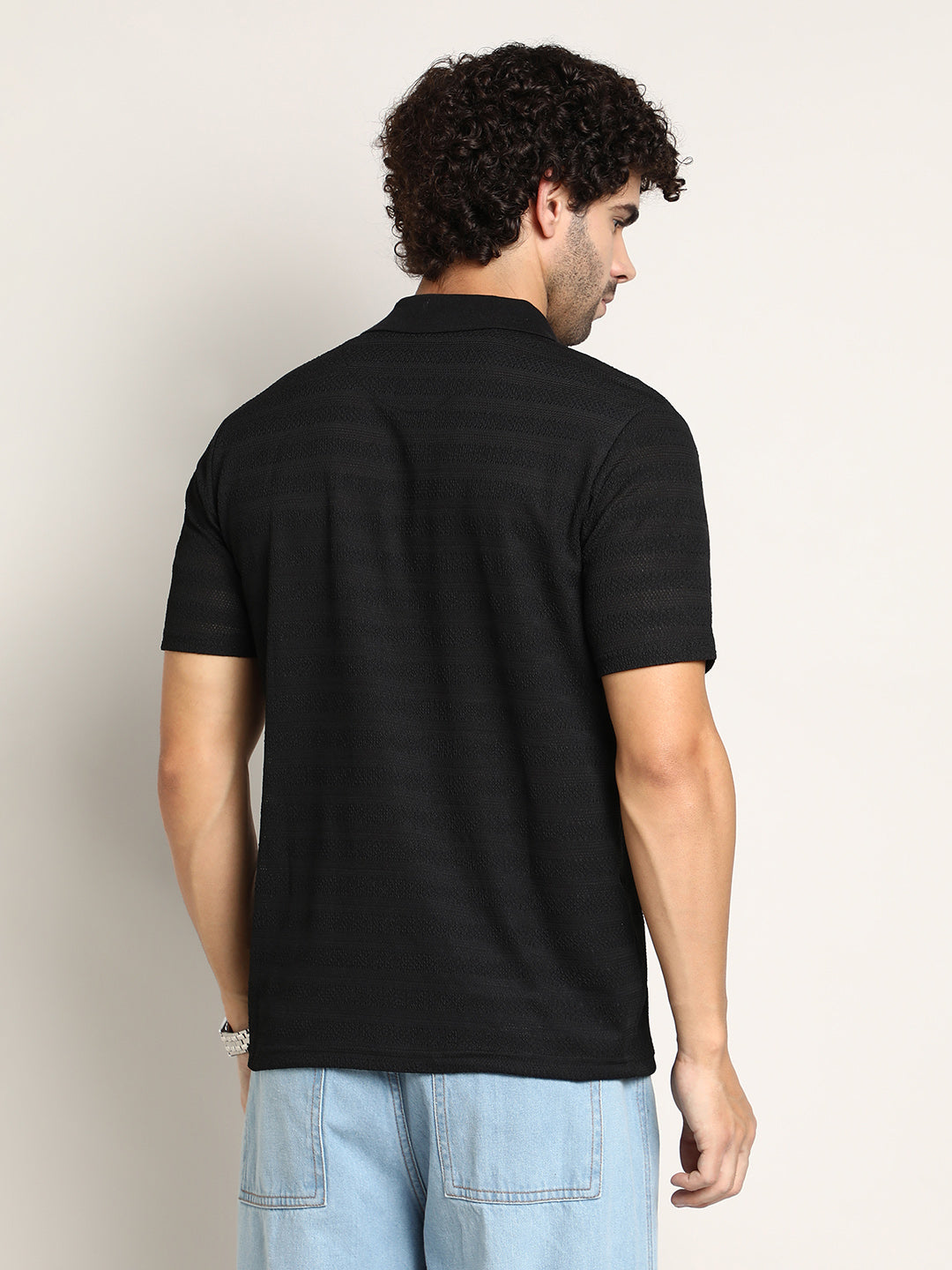 Panel-Tactile Cuban Polo T-Shirt